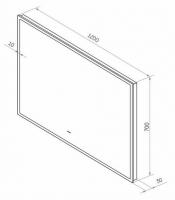 Зеркало LED Континент Amer Black 120x70 см