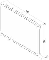 Зеркало LED Континент Demure c много функциональной панелью 90x70 см