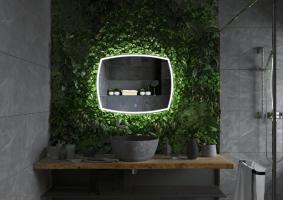 Зеркало LED Континент Dream 90x70 см с ореольной холодной подсветкой