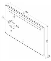 Зеркало LED Континент Fibra 100x70 см с увеличительным зеркалом