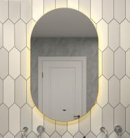 Зеркало LED Континент Fleur 100 x60 см с ореольной холодной подсветкой и Б/К сенсором