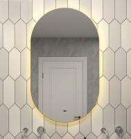 Зеркало LED Континент Fleur 110x65 см с ореольной теплой подсветкой и Б/К сенсором