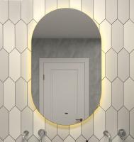 Зеркало LED Континент Fleur 65x110 см с ореольной холодной подсветкой и Б/К сенсором