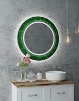 Зеркало LED Континент Forest D100x100 см с натуральным мхом