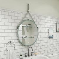Зеркало LED Континент Millenium White 65x65 см с ремнем белого цвета