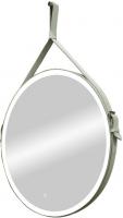 Зеркало LED Континент Millenium White 65x65 см с ремнем белого цвета