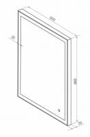 Зеркало LED Континент Solid Silver 60x80 см в алюминиевом корпусе