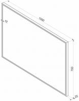 Зеркало LED Континент Sting 100x70 см в алюминиевом корпусе