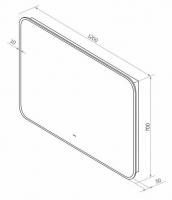 Зеркало LED Континент Torry Black 120x70 см
