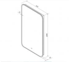 Зеркало LED Континент Torry Black 60x100 см