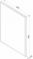 Зеркало LEDКонтинент Life 60x80 см в алюминиевом корпусе