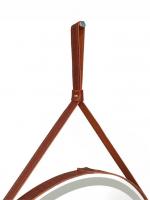 Зеркало LEDКонтинент Millenium Brown 65x65 см с ремнем коричневого цвета