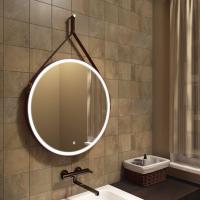 Зеркало LEDКонтинент Millenium Brown 65x65 см с ремнем коричневого цвета