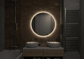 Зеркало Континент Ajour LED D800 с ореольной холодной подсветкой и Б/К сенсором