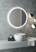 Зеркало Континент Planet White LED D600 с ореольной теплой подсветкой и Б/К сенсором